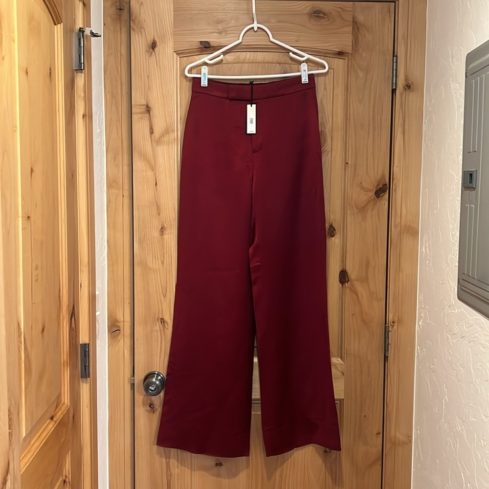 Red Satin Pants